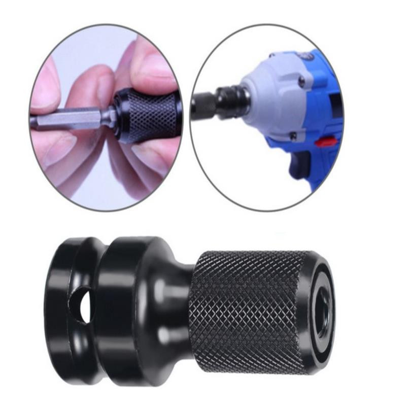 1/2 ίντσας Τετράγωνο σε 1/4 ίντσας Εξαγωνική υποδοχή καστάνιας Υποδοχή κλειδιού Προσαρμογέας κλειδί Σετ μετατροπέα μετάδοσης κίνησης Μήκος εργαλείου κρούσης 50 mm