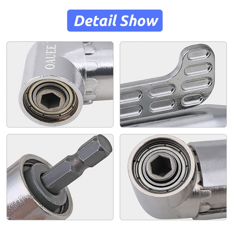 Adaptor pentru șurubelniță de 105 grade 1/4 Adaptor pentru suport pentru burghiu magnetic magnetic 1/4 Biți reglabili Instrumente pentru șurubelniță unghiulară de uz casnic