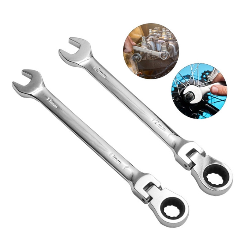 6/7/8/9/10/11/12/13 mm-es racsnis csavarkulcs, hajlékony fejhez Kettős felhasználású racsnis szerszám Kilincselő autós kéziszerszámok Multi Tool