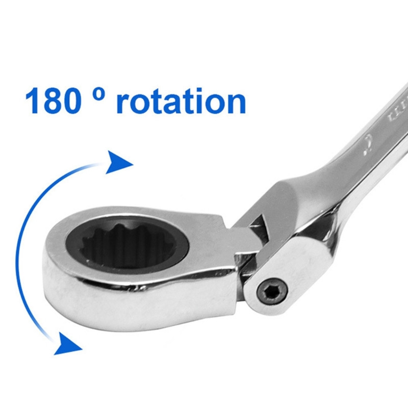 6/7/8/9/10/11/12/13 mm-es racsnis csavarkulcs, hajlékony fejhez Kettős felhasználású racsnis szerszám Kilincselő autós kéziszerszámok Multi Tool
