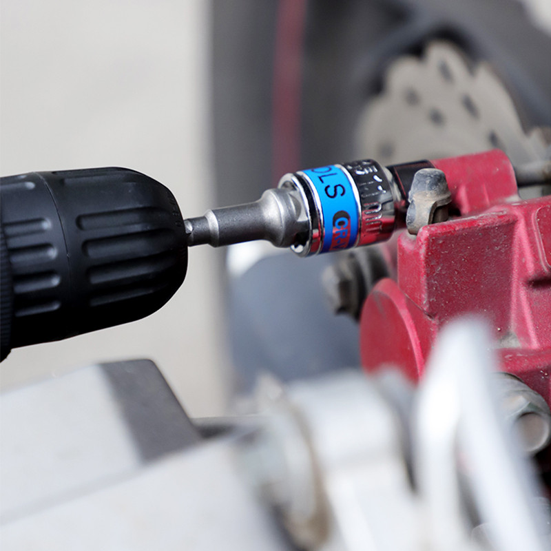 1-3 db 1/4" 3/8" 1/2" CR-V hatlapfejű elektromos fúrófej-csavarozó-csavarozófej-készlet adapter csavarkulcs hüvely hosszabbítórúd csavarhúzó szerszámokhoz