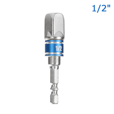 1/4" 3/8" 1/2" pārveidotāja ligzdas adapteris sešstūra kāta trieciena adaptera draivera komplekts pagarinājuma stieņa urbjmašīnas ligzdas uzgriežņu atslēgas instrumenta piederumi