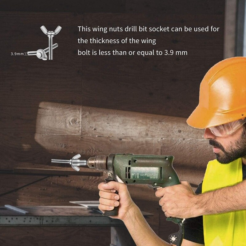 1/4 inča 6,35 mm šesterokutni prihvat utičnice Adapterska matica za električni alat s prorezom leptir vijak utičnica ključ električni odvijač rukavac