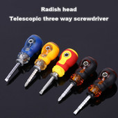 1 DB csavarhúzó többcélú foglalatos csavarhúzó keresztirányú precíziós csavarhúzó teleszkópos csúszásmentes fogantyúval csavarhúzó bit