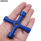 Daugiafunkcis elektros valdymo spintos vidinis trikampis raktas veržliaraktis liftas vandens skaitiklio vožtuvas kryžminės formos kvadratinės skylės raktas