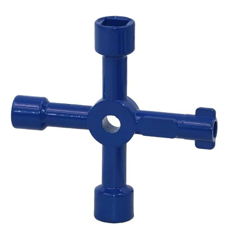 Daugiafunkcis elektros valdymo spintos vidinis trikampis raktas veržliaraktis liftas vandens skaitiklio vožtuvas kryžminės formos kvadratinės skylės raktas