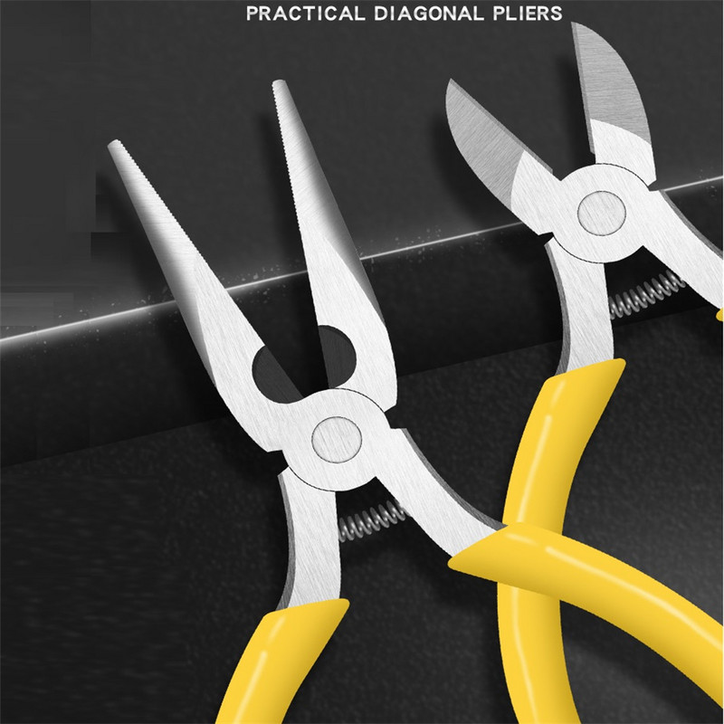 Többfunkciós fogókészlet ipari minőségű huzalvágó/hosszú orr/átlós fogó CR-V Nagy keménység és tartósság