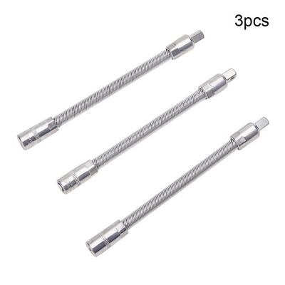 Forró 1/4" meghajtó bevonat 45# szénacél hajlékony foglalatos hosszabbító rúd 150 mm hosszú racsnis csavarkulcs foglalatok autószerszámok 1db/3db