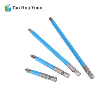 Tao Hua Yuan 7PCS PH2 Αντιολισθητικά Ηλεκτρικά Κατσαβίδια Σετ Μύτες Εξαγωνικό Στέλεχος 25/50/65/70/90/127/150mm Αξεσουάρ Ηλεκτρικού Εργαλείου AA