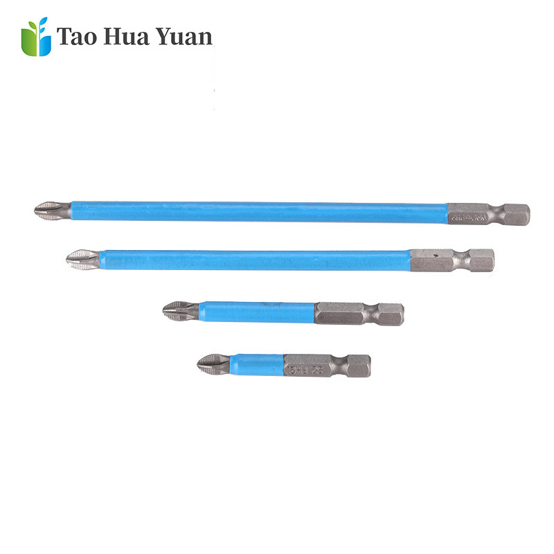 Tao Hua Yuan 7PCS PH2 csúszásgátló elektromos csavarhúzó bitek készlet bitek hatszögletű szár 25/50/65/70/90/127/150 mm elektromos szerszám tartozékok AA