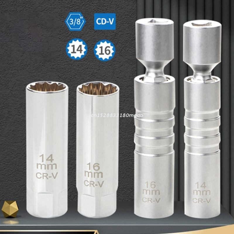 14/16 mm automašīnas remonta rīks aizdedzes svecei Kontaktligzdas atslēga Magnētiskā 12 Leņķis aizdedzes svecei noņemšanas rīks Plāna siena 3/8" Dri Dropship