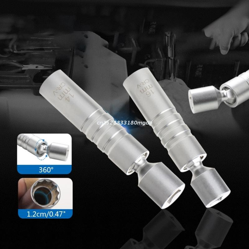 14/16 mm automašīnas remonta rīks aizdedzes svecei Kontaktligzdas atslēga Magnētiskā 12 Leņķis aizdedzes svecei noņemšanas rīks Plāna siena 3/8" Dri Dropship