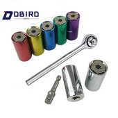 Univerzális hüvelyes, többfunkciós racsnis Magic átalakító dugókulcs háromrészes kombinált színes nyomatékkulcs 7-19 mm