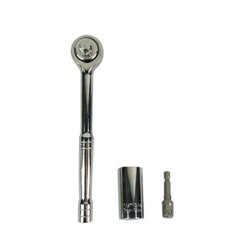 Универсална втулка, многофункционална тресчотка, магически преобразуващ вложков ключ Комбиниран цветен динамометричен ключ от три части 7-19 mm