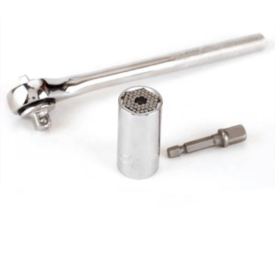 Univerzális hüvelyes, többfunkciós racsnis Magic átalakító dugókulcs háromrészes kombinált színes nyomatékkulcs 7-19 mm