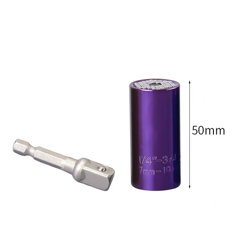 Univerzális hüvelyes, többfunkciós racsnis Magic átalakító dugókulcs háromrészes kombinált színes nyomatékkulcs 7-19 mm