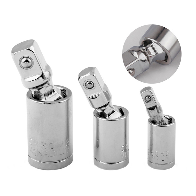 Univerzális csuklós csavarkulcs-aljzat-adapter Rugalmas kézi dugós ütőszerszám 1/4 3/8 1/2 hüvely hajlítható hosszabbítórúd-adapter