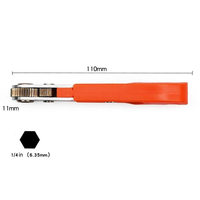 Mini magnētiskā sprūdrata uzgriežņu atslēga 1/4"( sešstūra Torx divvirzienu vadība vienas/divgalvas skrūvgrieža instrumentam Au 26 20 1gb