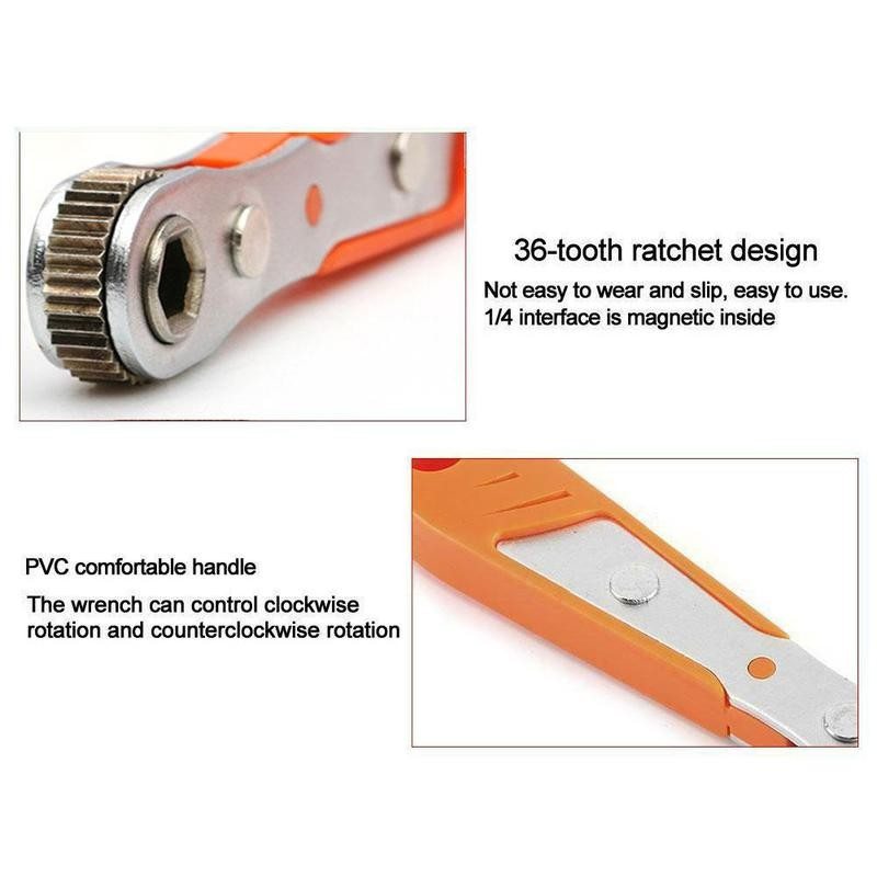 Mini magnētiskā sprūdrata uzgriežņu atslēga 1/4"( sešstūra Torx divvirzienu vadība vienas/divgalvas skrūvgrieža instrumentam Au 26 20 1gb