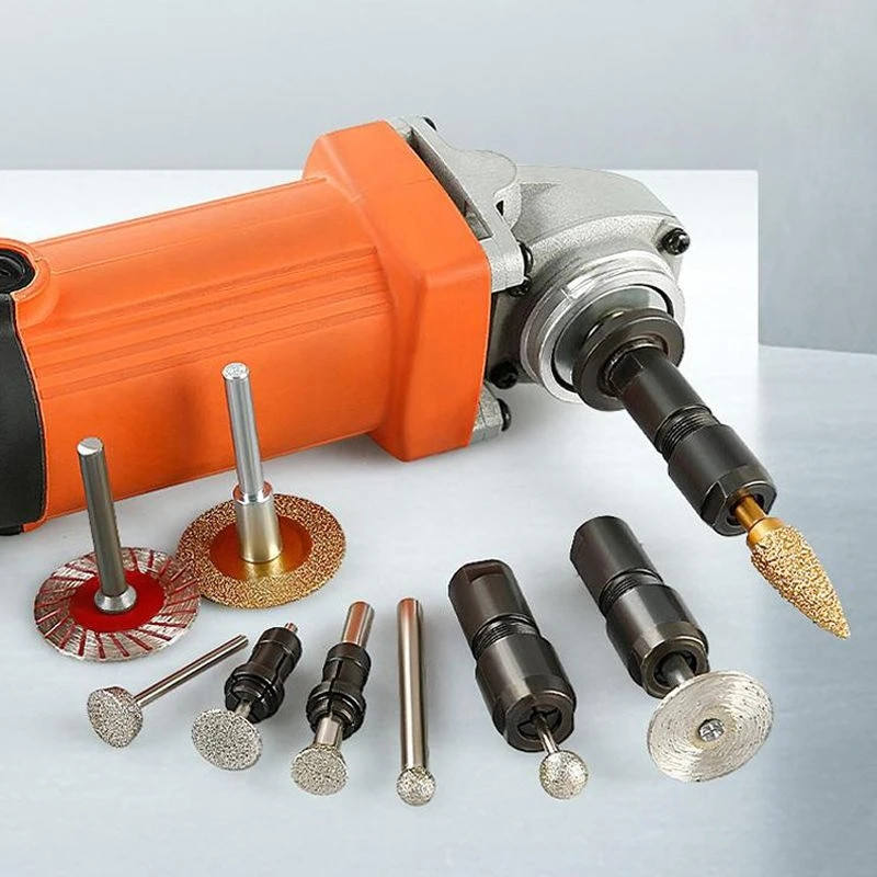 6/3 mm kampinio šlifuoklio modifikuotas adapteris tiesiam šlifuokliui, skirtas 100 tipų kampiniam šlifuokliui M10 sriegio šlifavimui, poliravimui, pjovimui