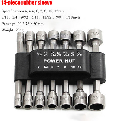 5-13 mm-es hatszögű hosszabbítóaljzat belső foglalatfej Erőteljes pneumatikus csavarhúzó-aljzat-kulcsszerszám