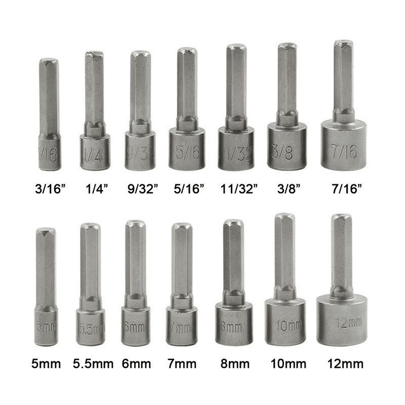 5-13 mm-es hatszögű hosszabbítóaljzat belső foglalatfej Erőteljes pneumatikus csavarhúzó-aljzat-kulcsszerszám