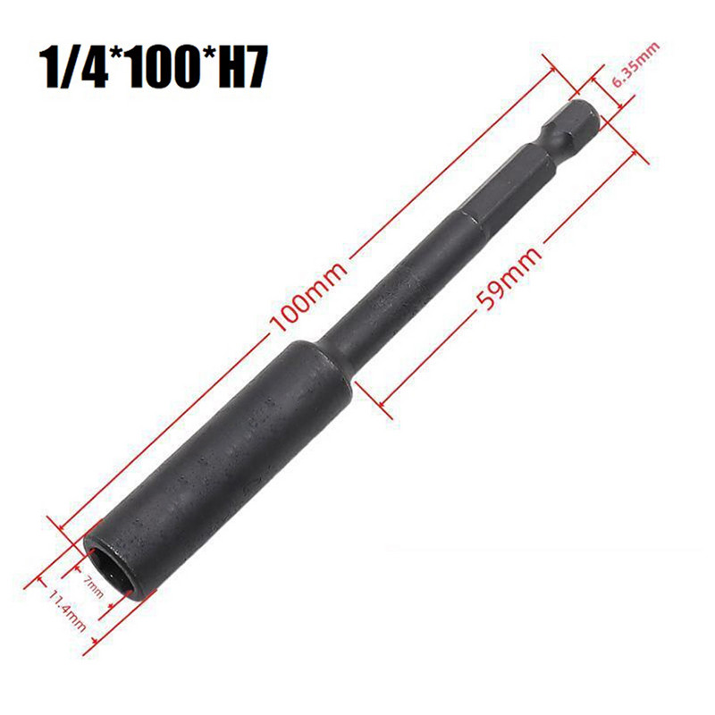100 mm chei tubulare retractabile pentru piuliță hexagonală magnetică H7 H8 H10 H12 H13 H14 Burghie cu impact Adaptor priză