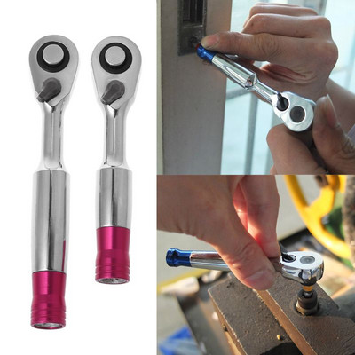1/4" Mini Torque Ratchet Wrench 85mm/100mm Socket Wrenches Tool for Vehicle Bicycle Bike