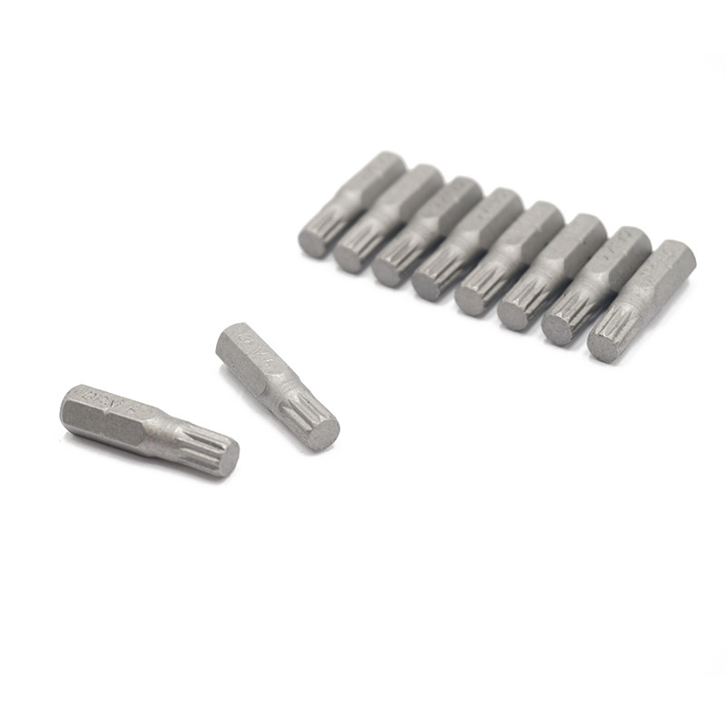 10 db 1/4"-es 25 mm-es spline M5 M6 M8 csavarhúzó bitkészlet javítószerszámok csavarhúzókészlet hatlapú fúrószár háztartási kéziszerszámokhoz