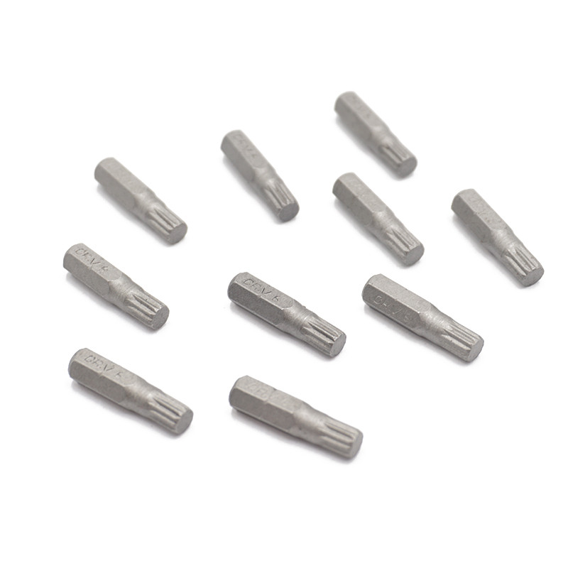 10 db 1/4"-es 25 mm-es spline M5 M6 M8 csavarhúzó bitkészlet javítószerszámok csavarhúzókészlet hatlapú fúrószár háztartási kéziszerszámokhoz