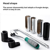 22 mm automātiskais skābekļa sensors, 1 2 piedziņas ligzda Kravas automašīnu automašīnu piederumu remonta ligzdu komplekts balts plats