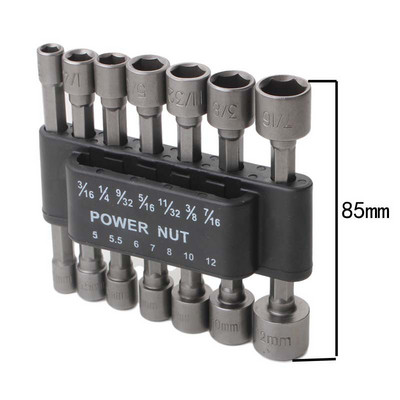 9/14 gab. 5-12 mm pneimatiskajai elektriskajai sešstūra skrūvju ligzdai Skrūvgriezis Ieliktnis Elektriskie pašvītņojošās skrūves rokas instrumenti