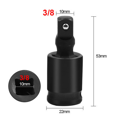 1/4" 3/8" 1/2" pneumatinių universalių jungčių rinkinys reketo kampo ilgintuvo strypo lizdo adapteris rankinis adapterio lizdas automatinio remonto įrankiai