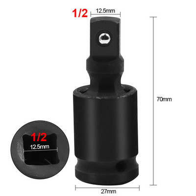 1/4" 3/8" 1/2" pneumatinių universalių jungčių rinkinys reketo kampo ilgintuvo strypo lizdo adapteris rankinis adapterio lizdas automatinio remonto įrankiai