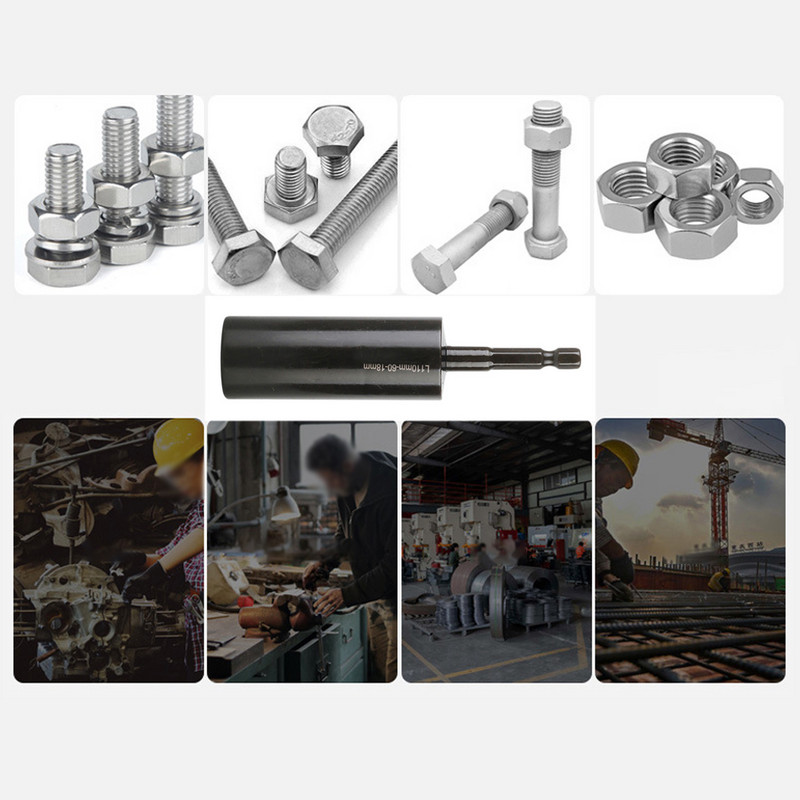 Rankiniai įrankiai Šešiakampis lizdas 110 mm gilinamasis lizdas veržliarakčiai Šešiakampis veržlės atsuktuvas Grąžtas H8-H14 rankovės adapterio įrankiai mechanikui