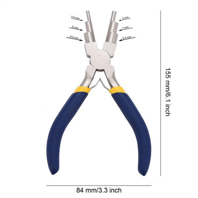 6in1 Stiepļu liekšanas knaibles Uztīšanas knaibles Mini apaļas knaibles DIY Niķeļa dzelzs knaibles Rotaslietas Roku darbs izgatavošanas rīki Piederumi