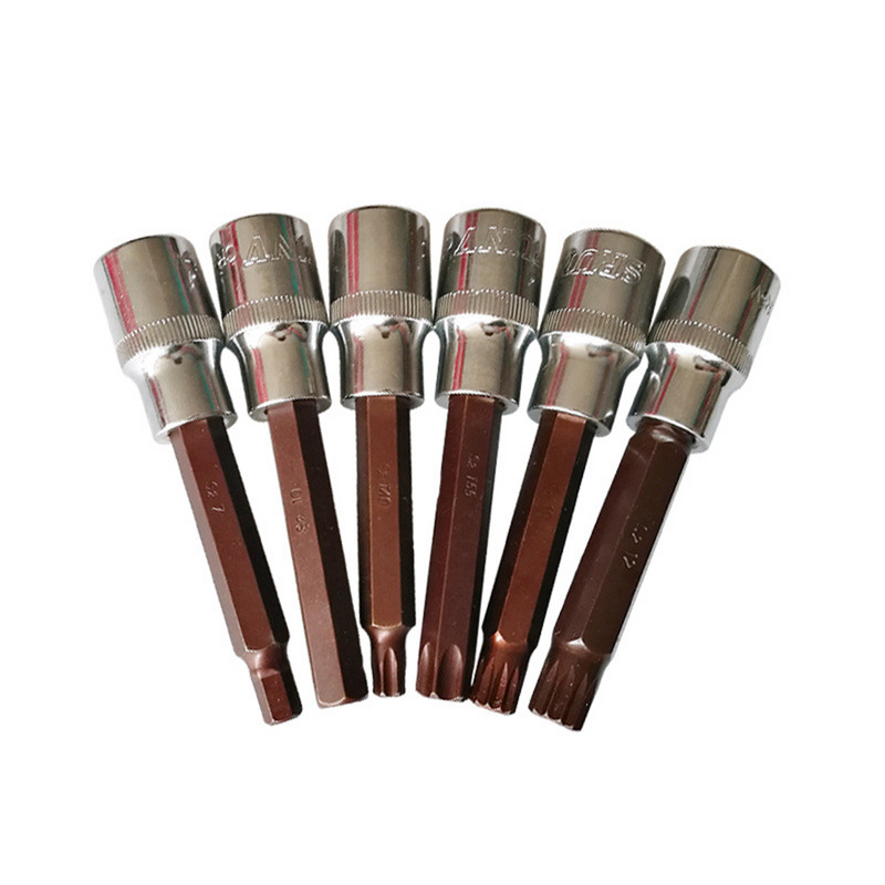 Cheie tubulară antirugină Rezistent la uzură H6 H8 H12 Unități profesionale Biți hexagonali Socluri 99 mm H6 0 13 kg