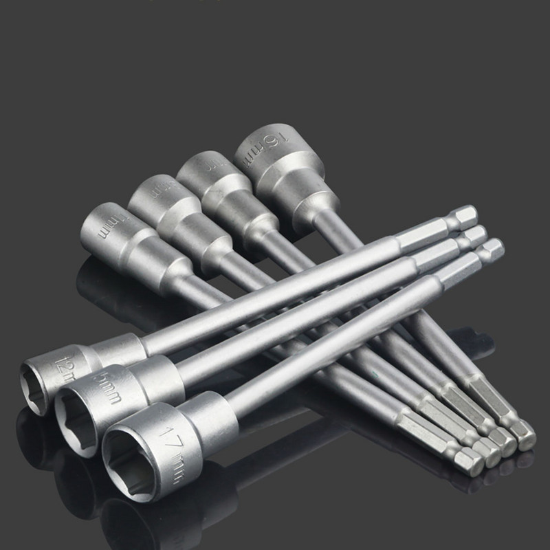 1 buc. 6mm-19mm Manșon cu mufă hexagonală Prelungire șurub piuliță pentru burghie electrice Șofer cu impact Mașină de găurit de mână Instrumente piese Lungime 150mm