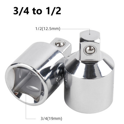 1db 1/4" 3/8" racsnis csavarkulcs adapter króm-vanádium acél hüvely adapter meghajtó aljzat átalakító csavarkulcs-hüvely csukló átalakító