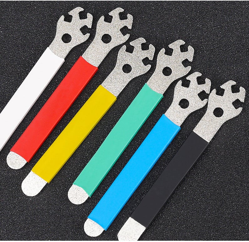 Nerūsējošā tērauda kalnu velosipēda spieķu uzgriežņu atslēgas pretslīdes MTB velosipēda loka riteņa spieķu uzgriežņu atslēgas spriegojuma korekcijas remonta instrumenti