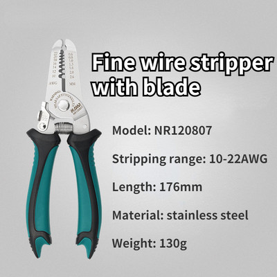 Augstas kvalitātes 7 collu manuālais vadu noņemšanas griezējs rokas instruments Stiepļu noņemšanas knaibles presēšanas automašīnas savienotāja skrūves kabeļa remonta piederumi