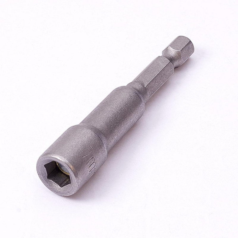 2 buc priză hexagonală magnetică de 1/4 inch, lungime 65 mm, 7 mm/13 mm, din oțel crom-vanadiu, piuliță de impact, șurub de șofer