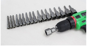 Πρίζα 6mm-14mm Μαγνητικό παξιμάδι κατσαβίδι 5 τμχ/ Σετ 1/4 Εξαγωνικό κλειδί τρυπάνι προσαρμογέα για Power Drills Impact Drivers Socket Kit