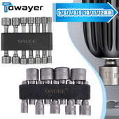 Šesterokutni vijak Mlaznice sa utičnicom Matica 1/4" set šesterokutnih odvijača 5-12 mm šesterokutna matica Adapter za bušilicu za alate za obradu drveta