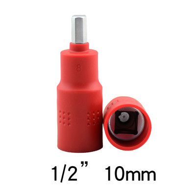 1000 V izolācijas augsta sprieguma pretestība 1/4 3/8 1/2 sprūdrata skrūves galva Skrūvgrieža ligzdas uzgaļi Elektriķa rokas instruments