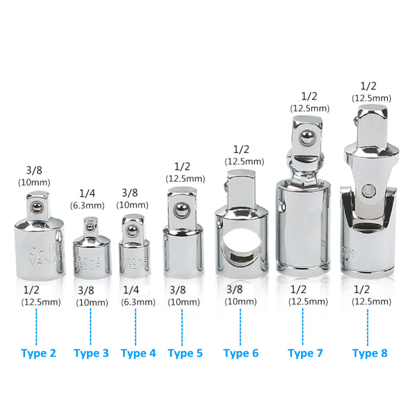 Piedziņas ligzdu adapteri, sprūdrata uzgriežņu atslēgas pārveidotāja remonta instrumenti automašīnu velosipēdam