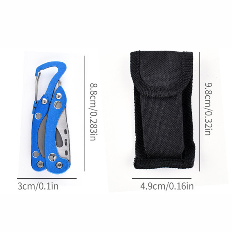 Dobeli 7 az 1-ben rozsdamentes acél penge kültéri kemping többfunkciós fogó mini összecsukható késsel ajándék Lylon táska