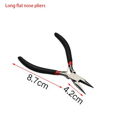 Mini átlós fogó kerek hajlított tű orrvágó kézi gyöngyfűző szigetelt fogó barkácsolás kis ékszer kéziszerszámokhoz