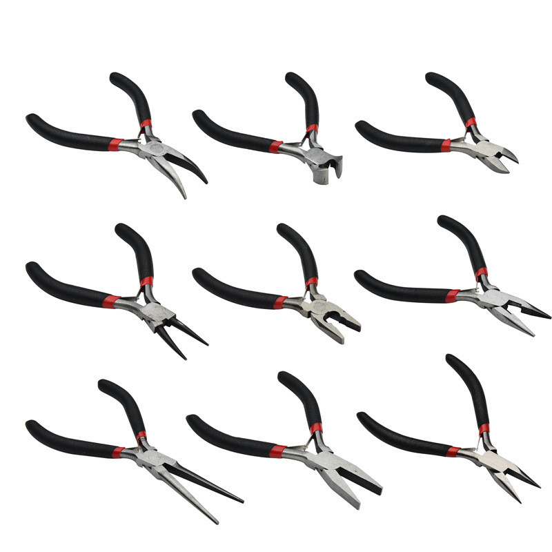 Mini átlós fogó kerek hajlított tű orrvágó kézi gyöngyfűző szigetelt fogó barkácsolás kis ékszer kéziszerszámokhoz