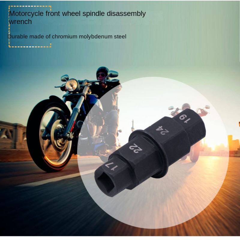 1 kom 17 19 22 24 mm šesterokutna osovina prednjeg stražnjeg kotača motocikla 17 19 22 24 mm šesterokutna osovina odvijača osovine Alat za uklanjanje osovine motocikla
